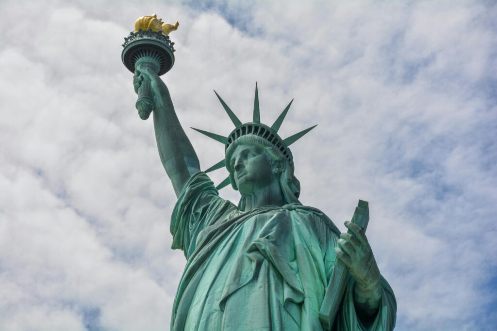 La statue de la liberté, symbole de l'immigration aux États-unis