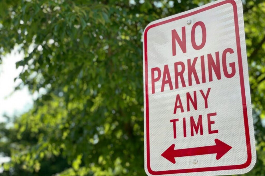 Panneau de parking aux états-unis